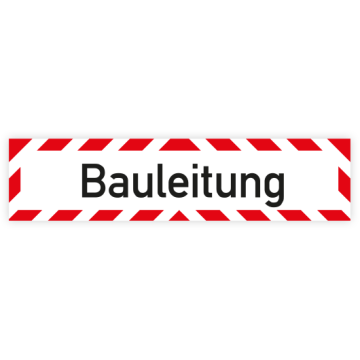 Fahrzeugschild Bauleitung