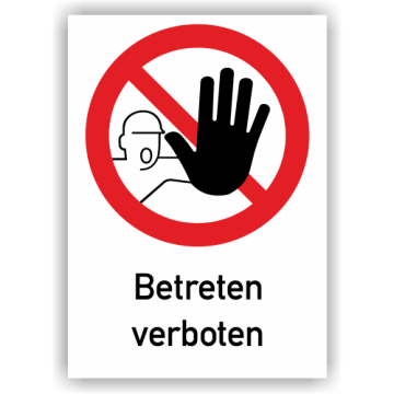 Verbotsschild, Betreten verboten, ASR A1.3