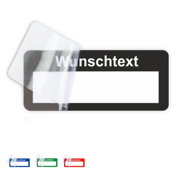 Inventar-Etikett mit anhängendem Laminat, individuell, verschiedene Farben