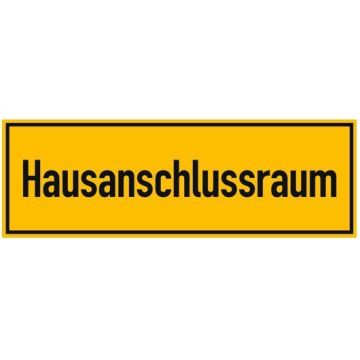 Hinweisschild, Hausanschlussraum, Aluminium, 300 x 100 mm
