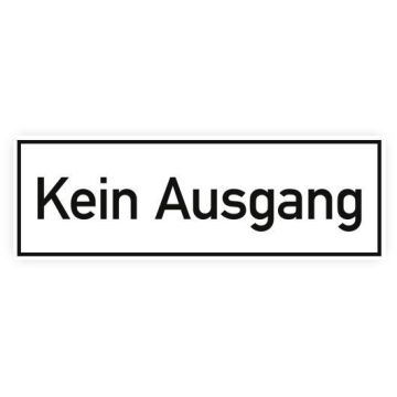 Hinweisschild, Kein Ausgang, Aufkleber, Folie, 300 x 100 mm