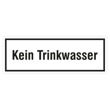 Hinweisschild, Kein Trinkwasser, Aluminium, 210 x 74 mm