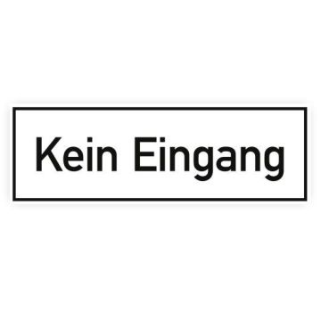 Hinweisschild, Kein Eingang Aufkleber, Folie, 300 x 100 mm