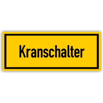 Hinweisschild, Kranschalter, Aluminium, 250 x 100 mm