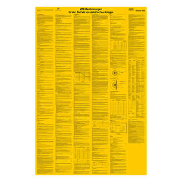 Sicherheitsaushang, VDE-Bestimmungen DIN VDE 0105-100/A1 Ber 1, Kunststoff, 660x1000 mm
