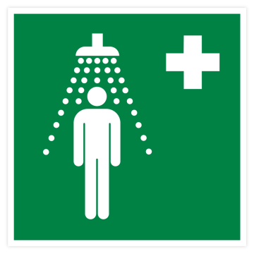 Rettungszeichen, Notdusche, ISO 7010,