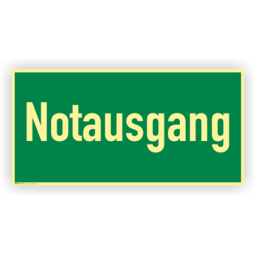 Rettungszeichen, Notausgang, langnachleuchtend, SECUglow