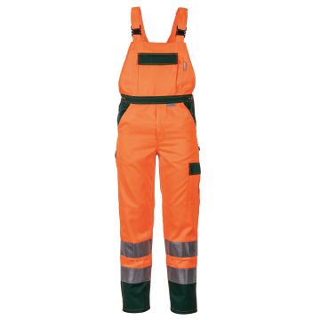 Planam Warnschutz-Latzhose, 2028, orange/grün, Größe 64