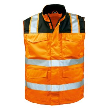 Warnschutzweste Elysee, 23519, Größe S - 3XL,  orange/schwarz