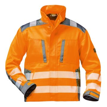 Warnschutz-Bundjacke Elysee, 23539, orange/grau thermofixierte Reflexstreifen, Größe S - 4XL
