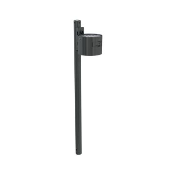 Rundascher, mit Standpfosten, Schiene, Schlüssel und Aufkleber, 4L, Ø 200mm, Eisenglimmer