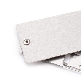 Nietmontage von Schild auf Träger, inkl. Niete Ø 3,2 mm aus Edelstahl