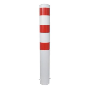 Absperrpoller Ø 152 mm, zum Einbetonieren, Länge 1500 mm, rot/weiß