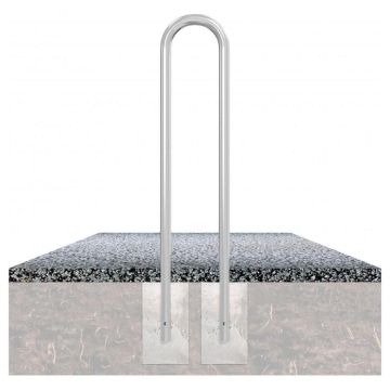 Universalbügel, Stahlrohr Ø 48 mm, 300 x 1400 mm, feuerverzinkt, zum Einbetonieren