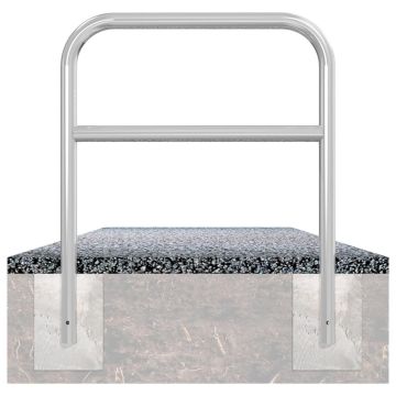 Abweisebügel, Stahlrohr Ø 60 mm, mit Querholm, feuerverzinkt, zum Einbetonieren