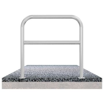 Abweisebügel, Stahlrohr Ø 60 mm, mit Querholm, feuerverzinkt, zum Aufdübeln