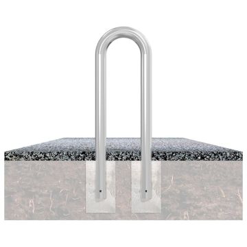 Universalbügel, Stahlrohr Ø 76 mm, ohne Querholm, feuerverzinkt, zum Einbetonieren