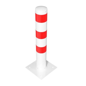 Absperrpfosten Ø 152,4 mm, ortsfest, zum Aufdübeln Länge 1000 mm, neigbar, innenliegende Feder w/r