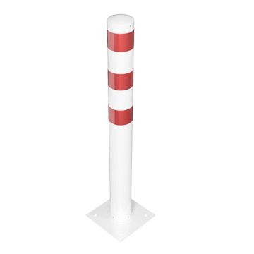 Absperrpfosten Ø 152,4 mm, ortsfest, zum Aufdübeln Länge 1500 mm, neigbar, innenliegende Feder w/r