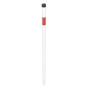 Absperrpfosten Ø 42 mm, ortsfest zum Einbetonieren 900 mm Überflur, weiß/rot, 1 Öse