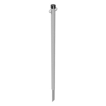 Absperrpfosten Ø 42 mm, ortsfest zum Einschlagen Länge 1300 mm, Einschlagspitze, feuerverz., 2 Ösen