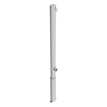 Absperrpfosten Ø 60 mm, herausnehmbar, Bodenhülse, 900mm Überflur, Dreikantverschluss, 1 Öse