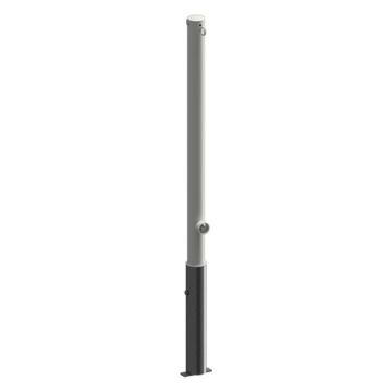 Absperrpfosten Ø 60 mm, herausnehmbar, Bodenhülse, 900mm Überflur, Dreikantverschluss, 2 Ösen