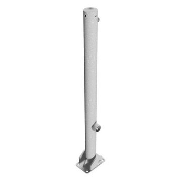 Absperrpfosten Ø 60 mm, ortsfest, zum Aufdübeln, 900mm Überflur, umlegbar, Dreikantverschluss
