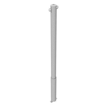 Absperrpfosten Ø 60 mm, herausnehmbar, Bodenhülse, 900mm Überflur, ohne Verschluss, 2 Ösen