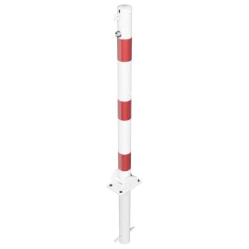Absperrpfosten Ø 60 mm, ortsfest zum Einbetonieren 900mm Überflur, umlegbar, für Vorhangschloss, w/r