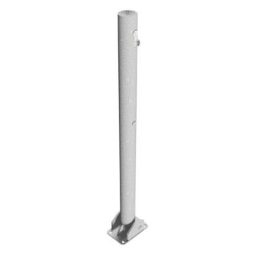 Absperrpfosten Ø 60 mm, ortsfest, zum Aufdübeln, 900mm Überflur, umlegbar, Profilzylinder