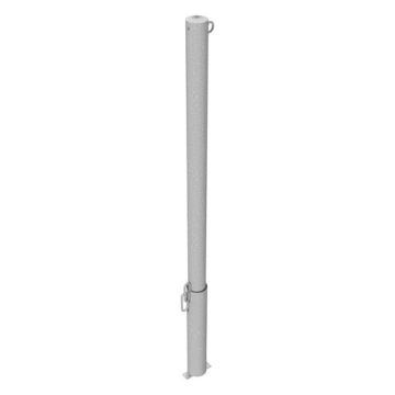 Absperrpfosten Ø 60 mm, herausnehmbar, Bodenhülse, 900mm Überflur, für Vorhangschloss, 1 Öse