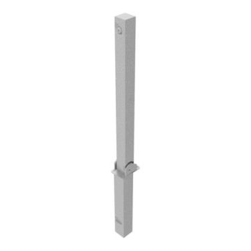 Absperrpfosten 70x70mm, herausnehmbar, Bodenhülse, 900mm Überflur, umlegbar, Profilzylinder