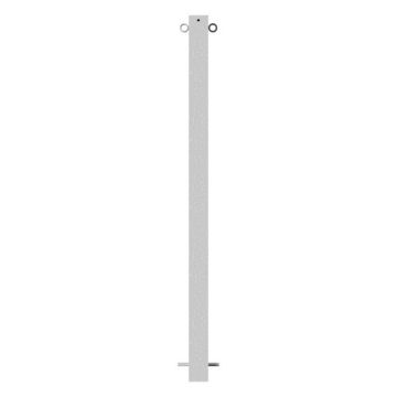 Absperrpfosten 70x70mm, zum Einbetonieren, 900mm Überflur, feuerverzinkt, 2 Ösen