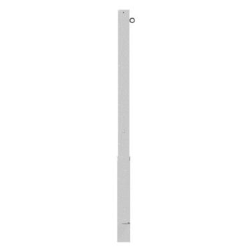 Absperrpfosten 70x70mm, herausnehmbar, Bodenhülse, 900mm Überflur, Dreikantverschluss, 1 Öse