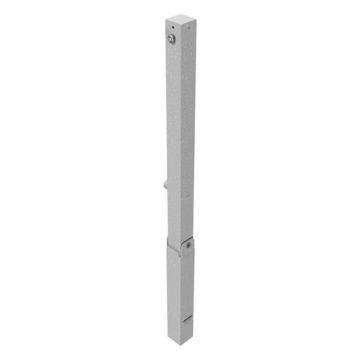 Absperrpfosten 70x70mm, zum Einbetonieren, 900mm Überflur, Dreikant, Hebe- Kippmechanik