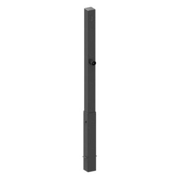Absperrpfosten 70x70mm, herausnehmbar, Bodenhülse, 900mm Überflur, Dreikant+Profilzylinder