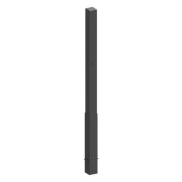 Absperrpfosten 70x70mm, herausnehmbar, Bodenhülse, 900mm Überflur, Dreikant + Schlüssel Typ 4039