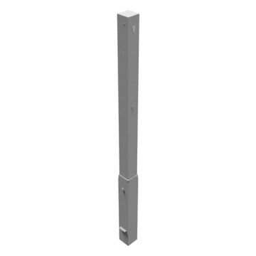 Absperrpfosten 70x70mm, herausnehmbar, Bodenhülse, 900mm Überflur, mit Profilzylinder
