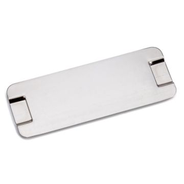 Kennschild "SMART", blanko (ohne Gravur) für Rohre , Edelstahl, 19 x 51 mm