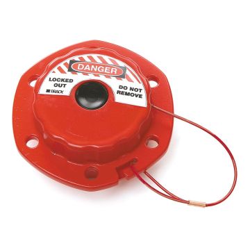 Mini-Kabelverriegelungssystem mit Nylonkabel, 2,44 m, ATEX-konform, rot