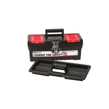 Kleiner Lockout-Werkzeugkasten, 355x180x139mm, schwarz/rot