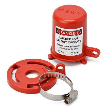 Kegelhahn-Absperrung für Ventile, für verschiedene Spindeldurchmesser, rot