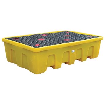 Stapelbare IBC-Auffangpalette – Doppelausführung 226 x 146 cm, 1165 l Auffangvermögen
