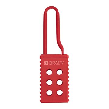 Nylon-Verriegelungsbügel, nicht leitend, rot, für max. 6 Schlösser, 45 x 154 x 13 mm