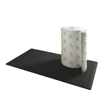 ÖLBINDENDES SET inkl. perforierter Rolle 76cm × 46m und dämpfender Grundmatte, 82cm × 152cm