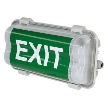 Rettungszeichenleuchte X-LUX MULTI, LED, ATEX Wand-/Deckenaufbau, 3 h, 338 x 176 x 110 mm, grau