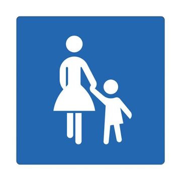 Bodenschild Outdoor, selbstklebend, Familienparkplatz