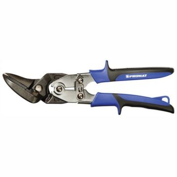 Blechschere rechts, max. 1,5 mm, Länge 260 mm, aus Qualitätsstahl, Griffe mit PVC-Überzug