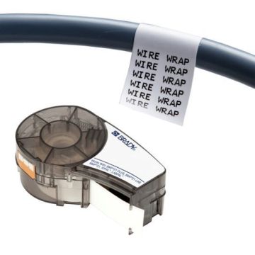 Gewebe-Etiketten für Kabelbeschriftung, weiß, 9,5 mm x 4,9 m, für BMP21/M211/M210, M21-375-499